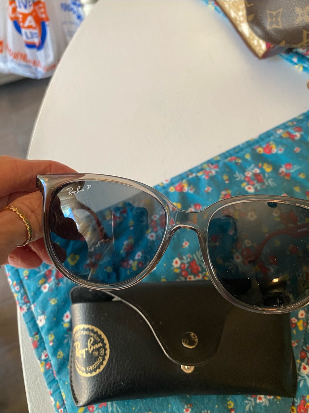 Ray-Ban Black Leather Sunglasses Case